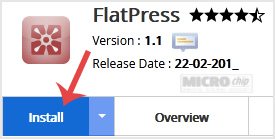 FlatPress install button