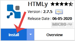 HTMLy install button