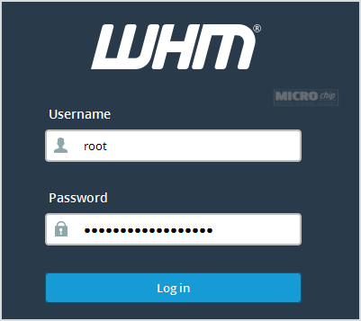 cpanel whm login first time