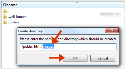 directory name filezilla client create