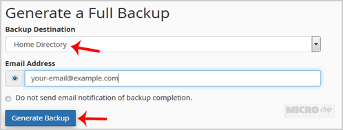 generate backup config