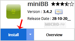 miniBB install button