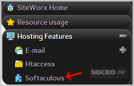 siteworx softaculous icon
