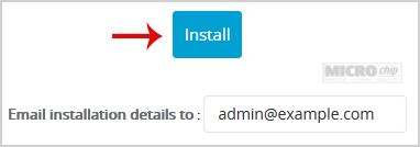 softaculous install button