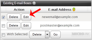 change email password