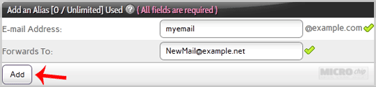 email aliases edit