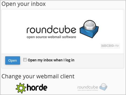webmail options
