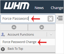 whm forcepassword change reseller