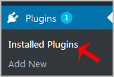 wp plugin installed plugin menu